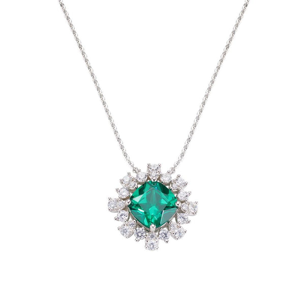 Collana Stardust Con Zirconi Bianchi E Verdi NQUBVBZ