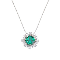 Collar Stardust con circonitas blancas y verdes