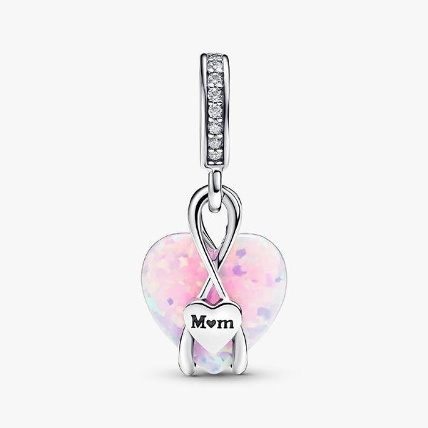 Charm Pandora Pendente Cuore Di Mamma Rosa Opalescente 793202C01