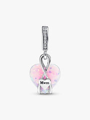 Charm Pandora Pendente Cuore Di Mamma Rosa Opalescente 793202C01