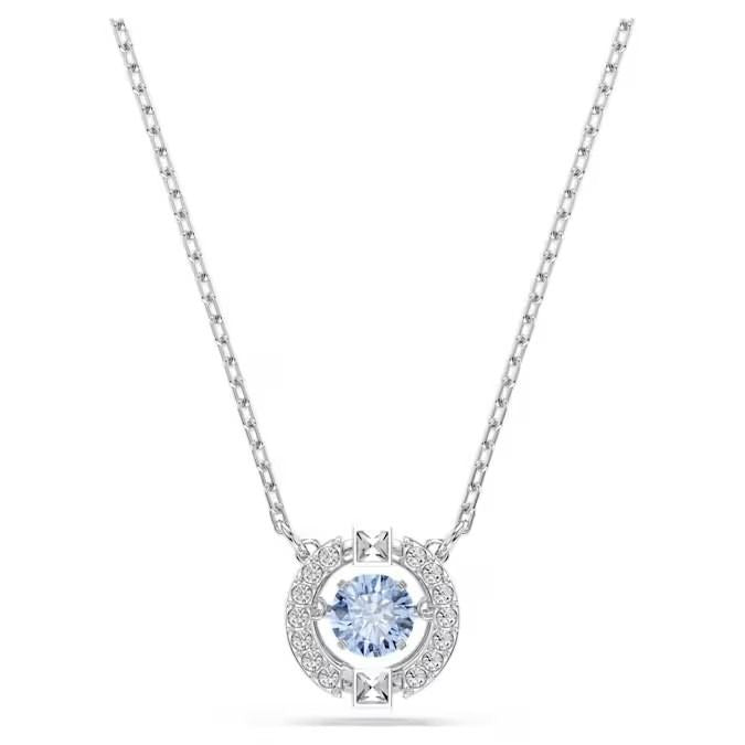 Collar Swarovski One Round Cut, azul