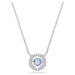 Collar Swarovski One Round Cut, azul