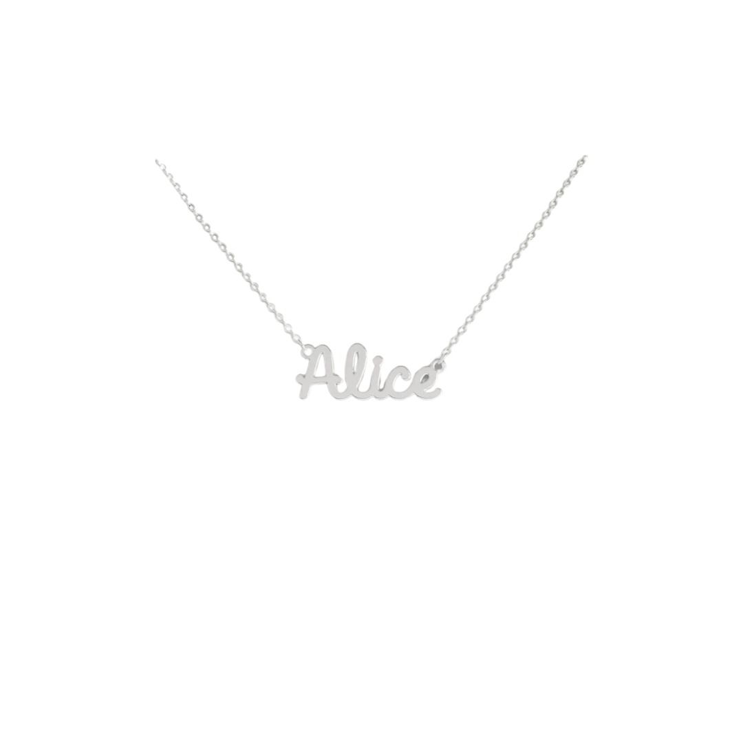 Collana Nome Alice In Acciaio 316