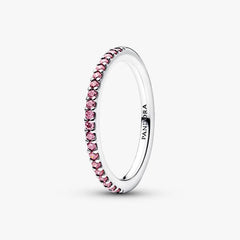 Pandora Pavé Thin Band Pink Ring