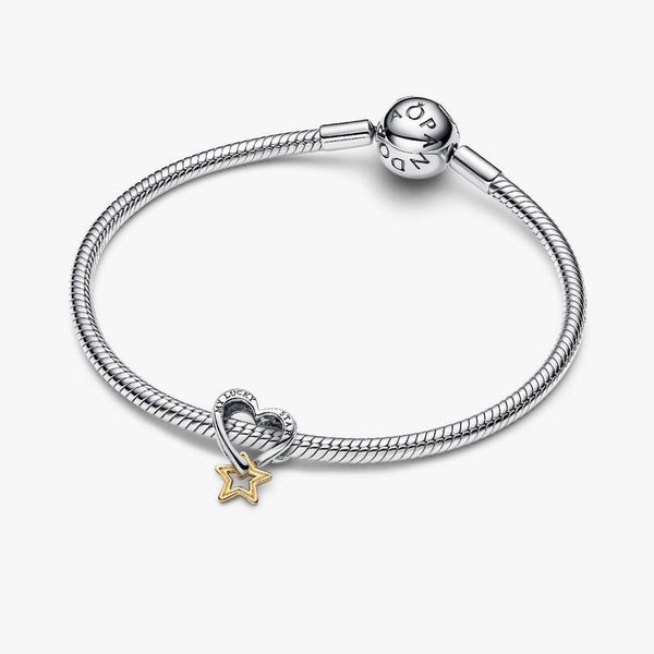 Charm Pandora Openwork Cuore E Stella 2My Lucky Star" 763513C00