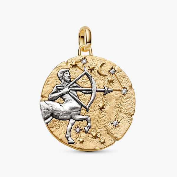 Charm Pandora Medallion XL Sagittario "Vivere Est Audere" 764995C01