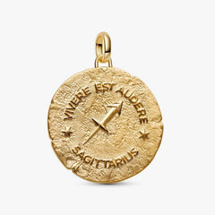 Charm Pandora Medallion XL Sagittario "Vivere Est Audere" 764995C01