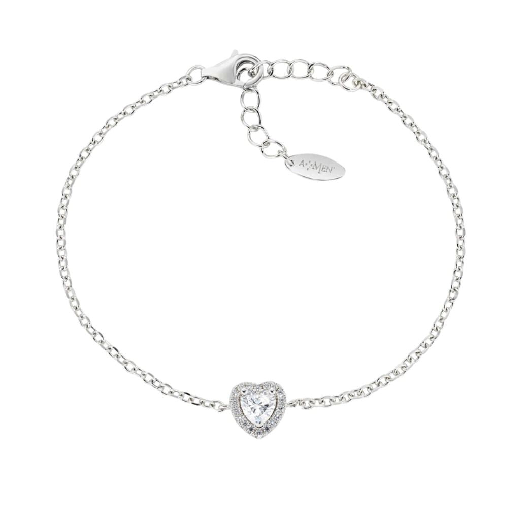 Bracciale Amen Dolce Cuore Bianco BRTICUBBZ