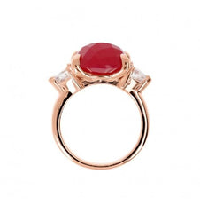 Anello Bronzallure Felicia In Golden Rose Con Zirconi -