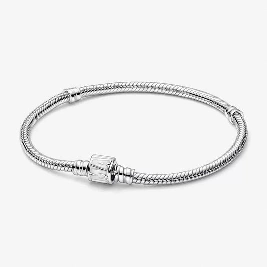 Pandora Moments Snake Chain Bracelet with Marvel Logo Clasp