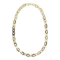 Collana Etrusca Catena Lunga Ovale Piatta Martellata WSET00459.YG