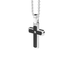 Collar con cruz para hombre Zancan en acero 316L