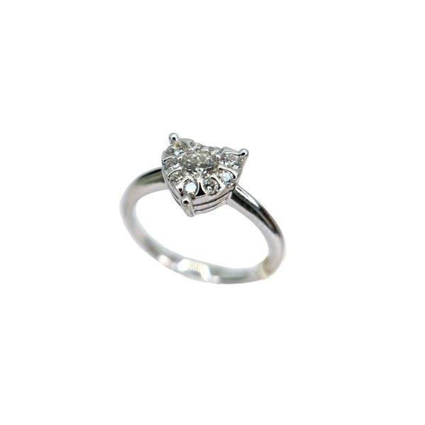 Anello Mirco Visconti Cuore in Oro Bianco 18 KT e Diamanti AB997/30