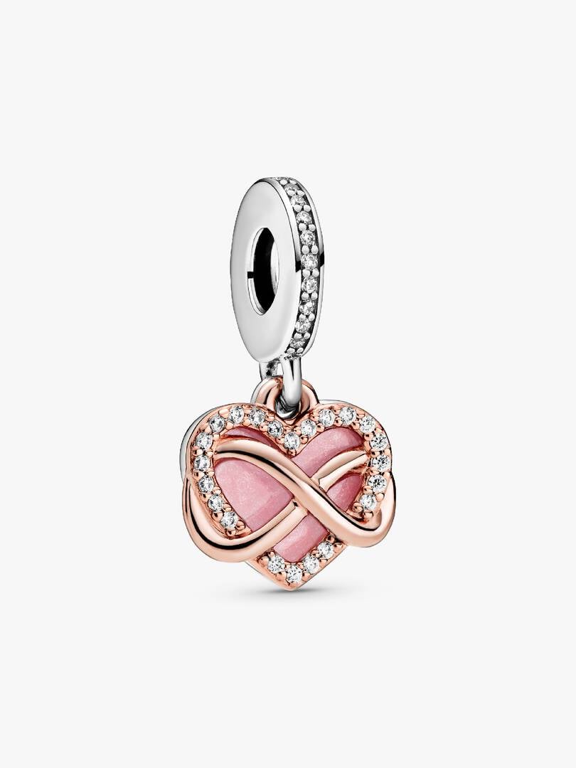 Pandora Charm Pendant Heart and Pink Infinity