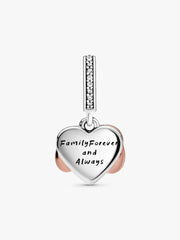 Pandora Charm Pendant Heart and Pink Infinity