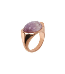 Anillo Bronzallure de la colección Felicia con amatista ovalada facetada