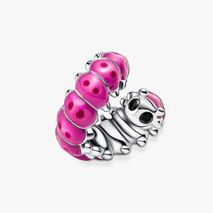 Charm Pandora de oruga rosa