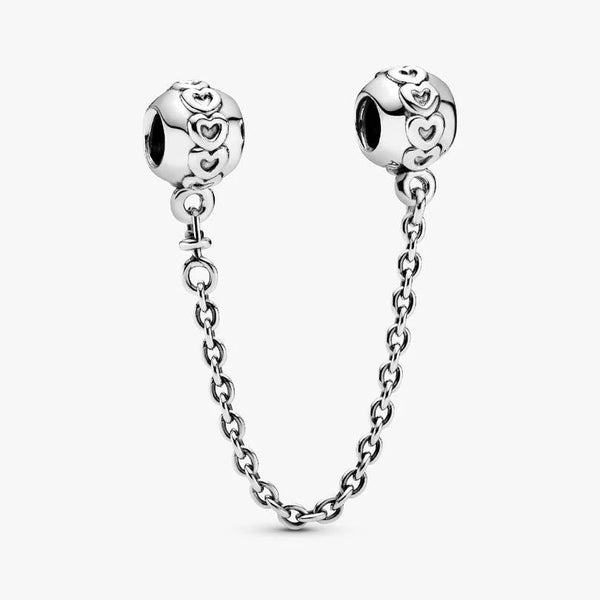 Cadena de seguridad con forma de corazón de Pandora