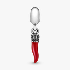 Charm Pandora Cuerno de la suerte rojo