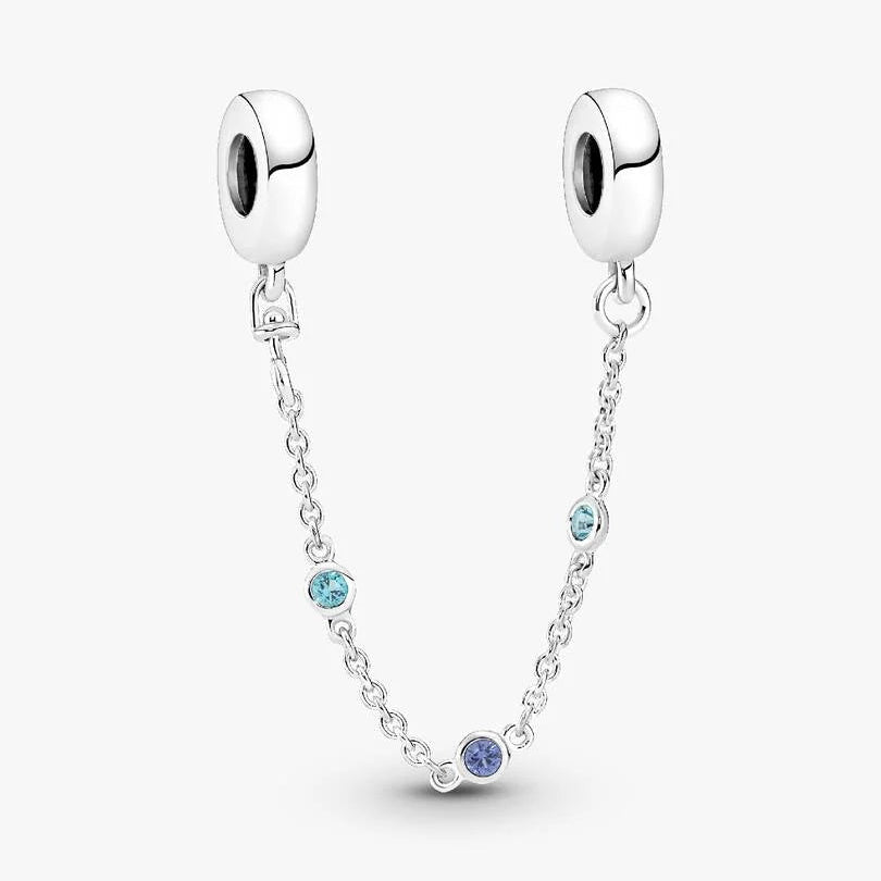 Pandora Safety Chain Blue Stones