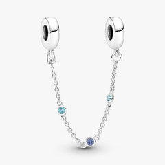 Pandora Safety Chain Blue Stones