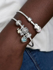 Pandora Clip With White Pavé