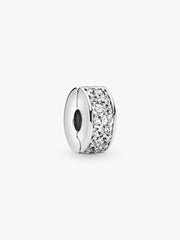 Pandora Clip With White Pavé