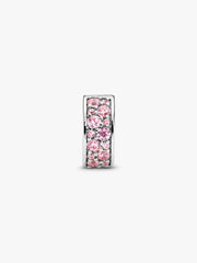Clip Pandora con pavé y circonitas rosas
