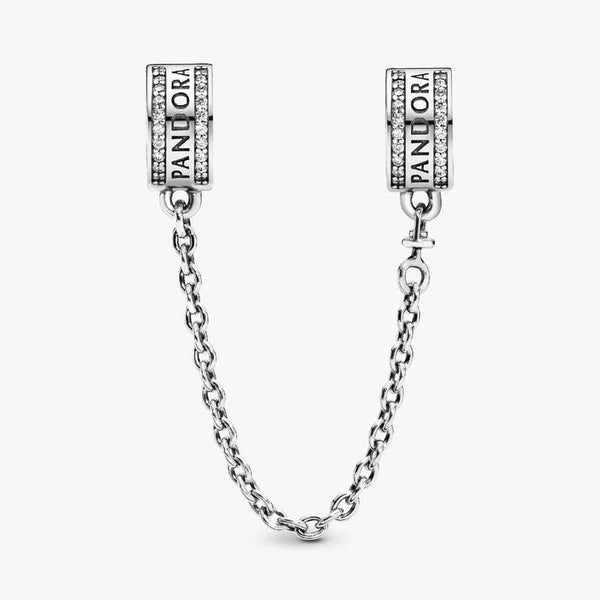 Cadena de seguridad Pandora con logotipo
