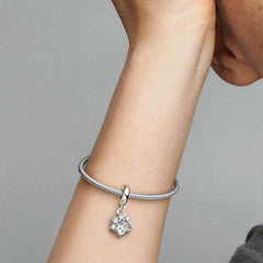 Pandora Sparkling Paw Print Dangle Charm 792247C01