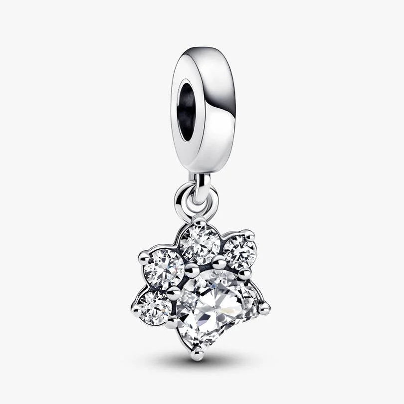 Pandora Sparkling Paw Print Dangle Charm 792247C01