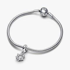 Pandora Sparkling Paw Print Dangle Charm 792247C01