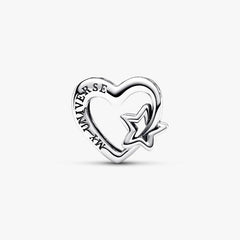 Charm Pandora de corazón calado con estrella