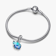 Pandora Charm Elephant Pendant Blue Murano Glass