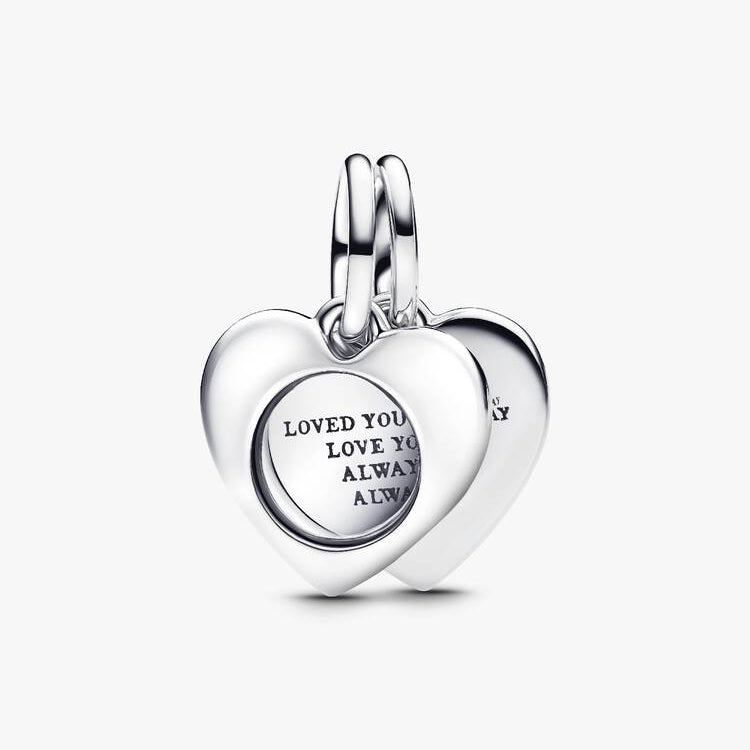 Charm Pandora Corazón con Lupa para Grabar