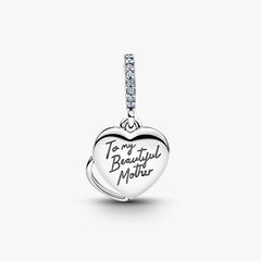 Charm Pandora Pendente Doppio Cuore Mamma Sei Bellissima 794456C01