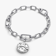 Charm Pandora Medallion Delfino "Audaces Fortuna Iuvat"