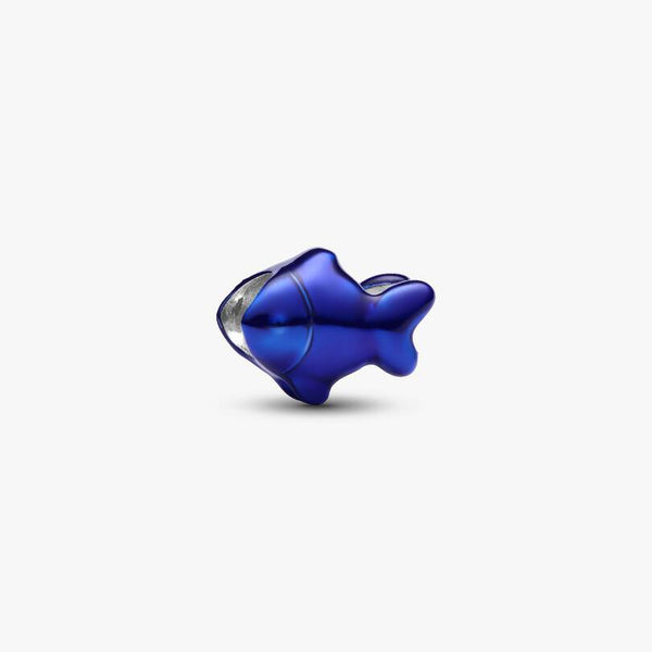 Mini Charm Pandora Pesce Effetto Metallico Blu 794899C01