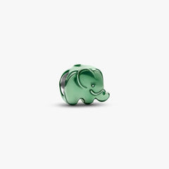 Mini Charm Pandora Elefante Effetto Metallico Verde 794901C01