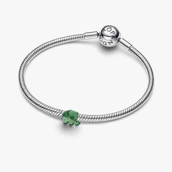 Mini Charm Pandora Elefante Effetto Metallico Verde 794901C01
