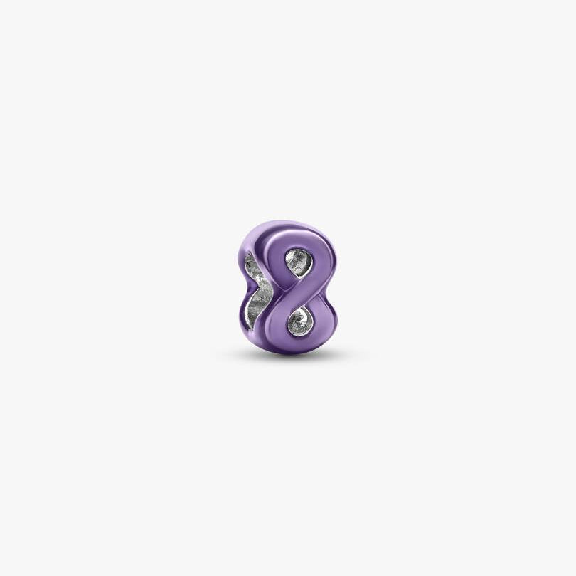 Mini Charm Pandora Infinito Effetto Metallico Viola 794909C01