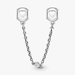 Pandora Safety Chain Embossed Hearts
