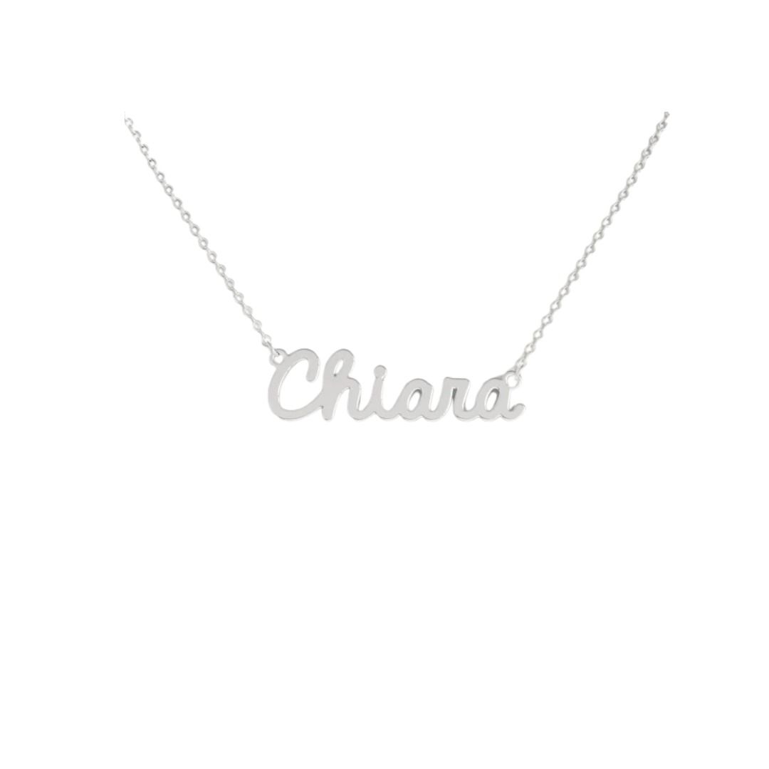 Collana Nome Chiara In Acciaio 316