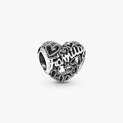 Charm Pandora de corazón familiar calado