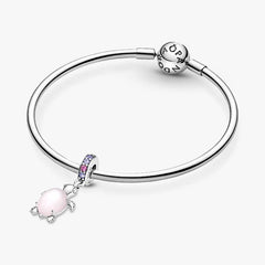 Charm Pandora Pendente Tartaruga Marina Rosa Vetro di Murano 798939C02