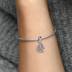 Charm Pandora Pendente Albero Della Famiglia Pietre Rosa 799153C01