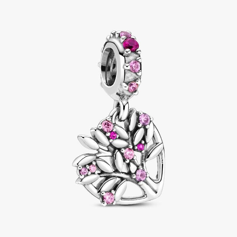 Charm Pandora Pendente Albero Della Famiglia Pietre Rosa 799153C01