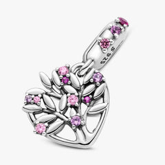 Charm Pandora Pendente Albero Della Famiglia Pietre Rosa 799153C01
