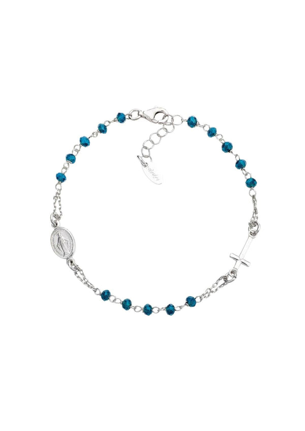 Bracciale Amen Rosario Con Cristalli Blu BROBBL3