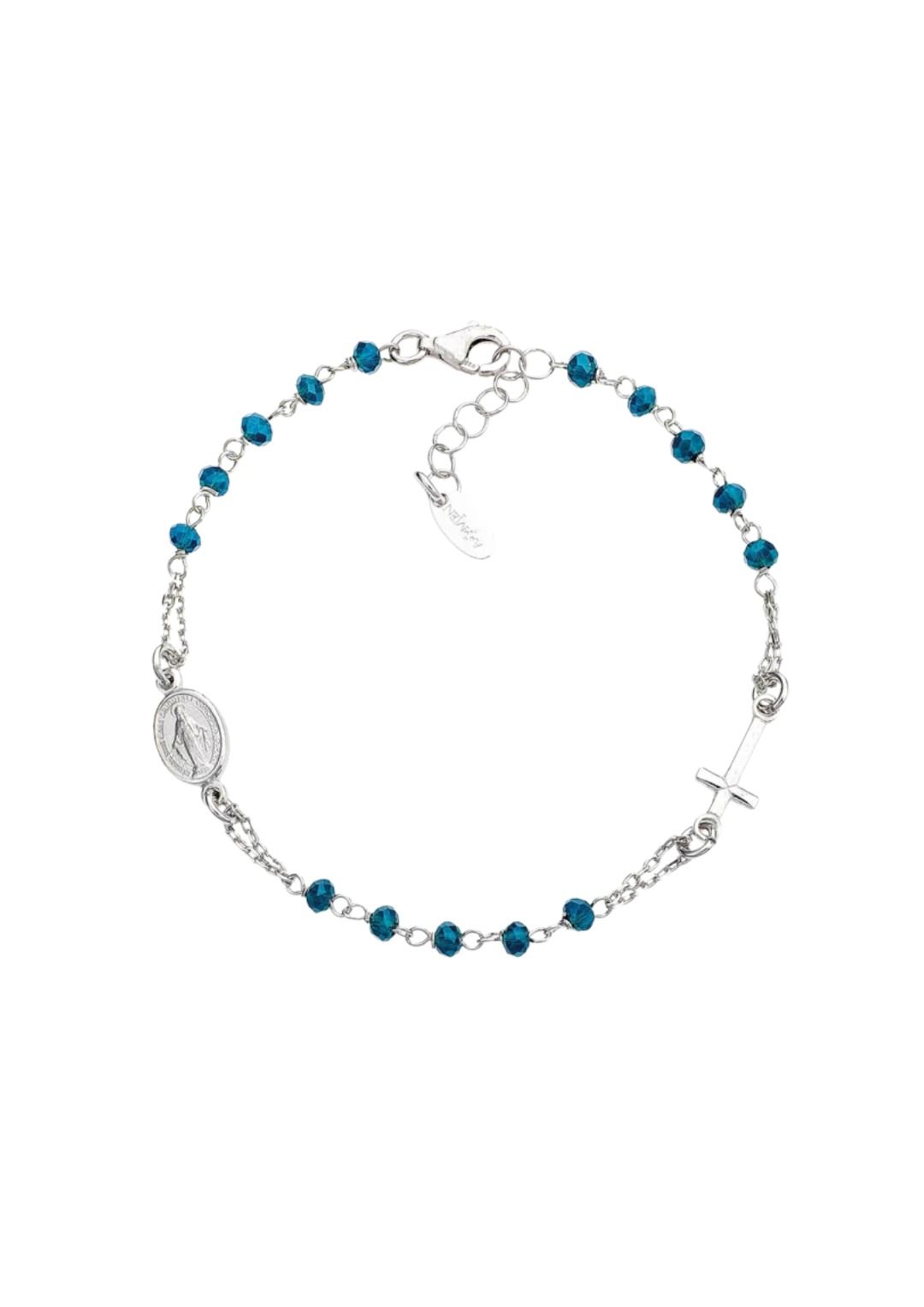 Bracciale Amen Rosario Con Cristalli Blu BROBBL3